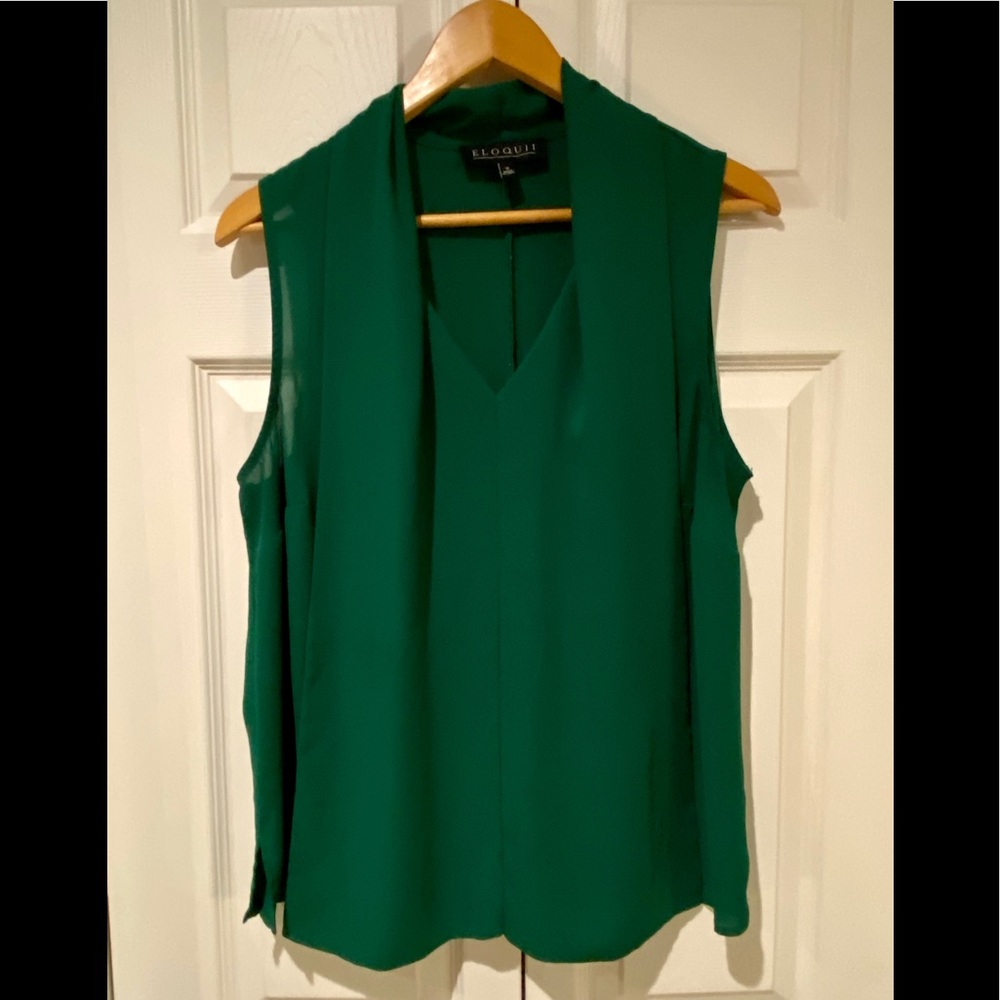 Eloquii green sleeveless top